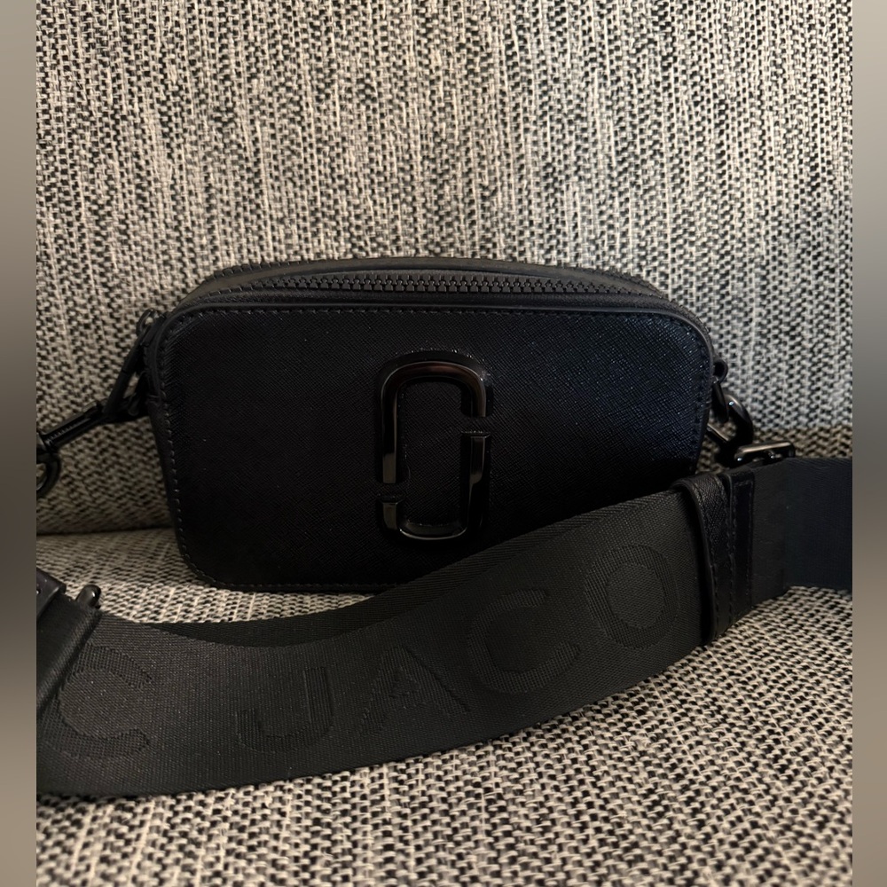 Marc Jacobs Black Saffiano Leather Crossbody Bag